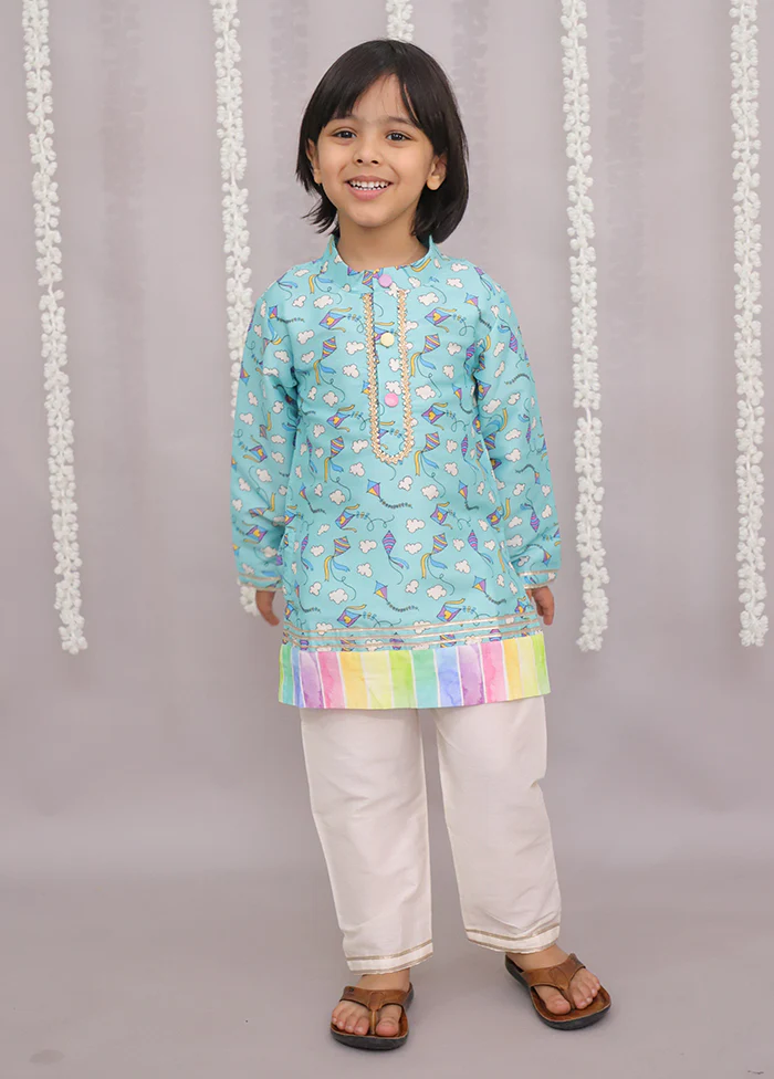 Blue Silk Kurta & Pajama Set