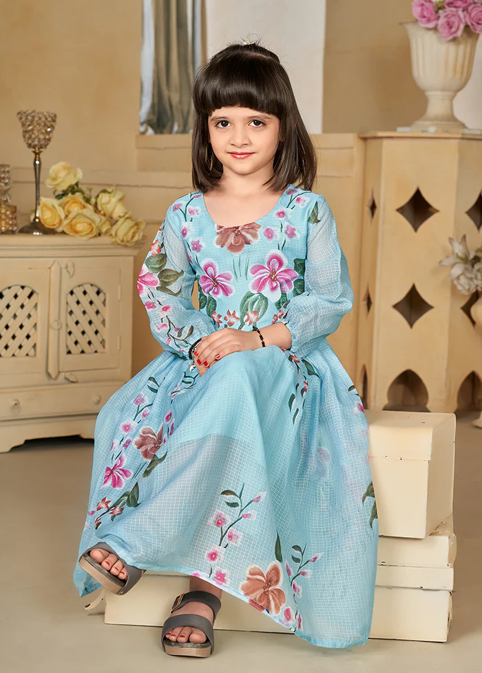Blue Silk Frock - Image 2