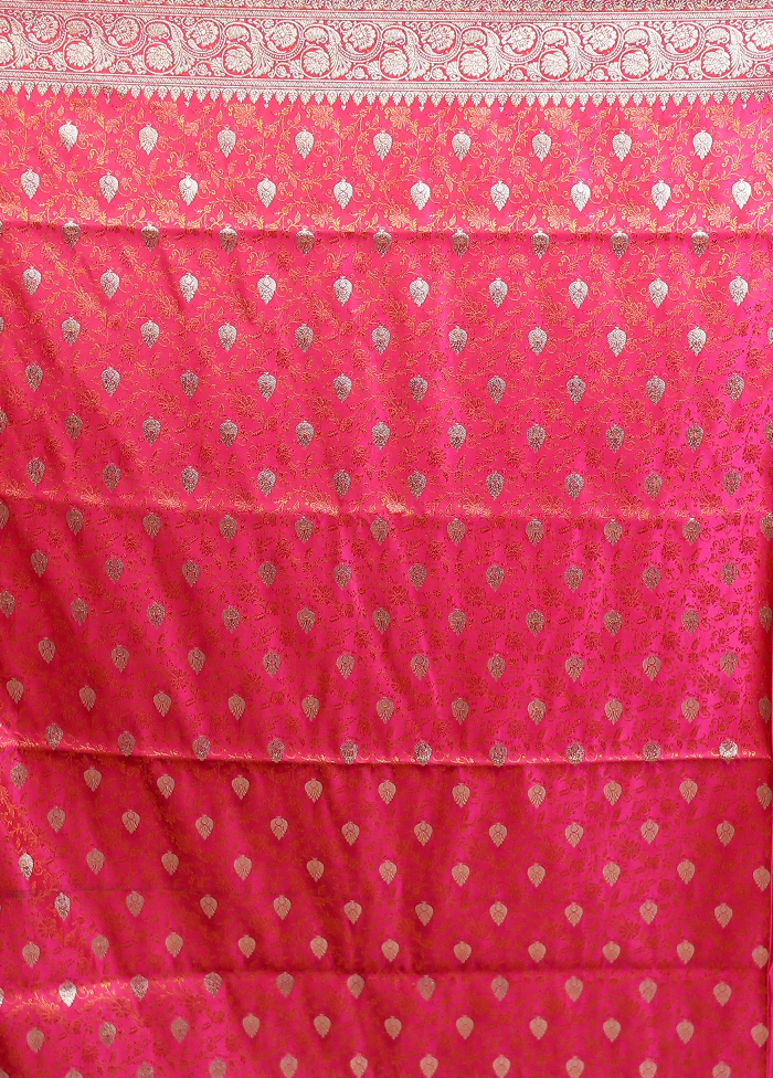 Blue Tanchoi Silk Saree With Blouse Piece - Image 5