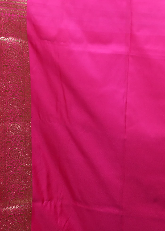 Blue Tanchoi Silk Saree With Blouse Piece - Image 5