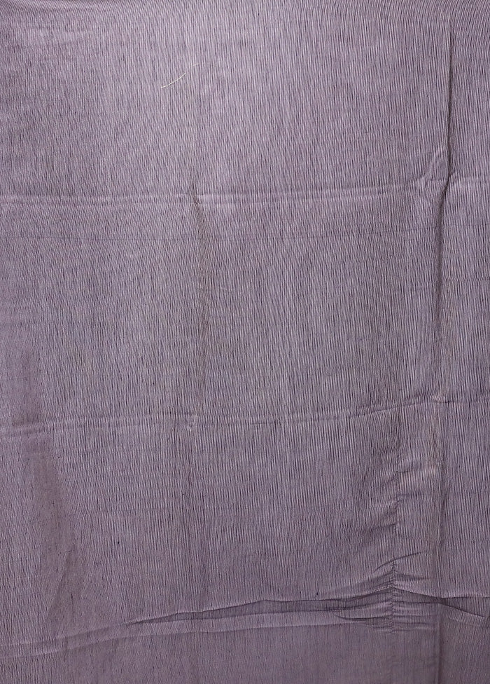 Blue Tussar Silk Saree With Blouse Piece - Image 5