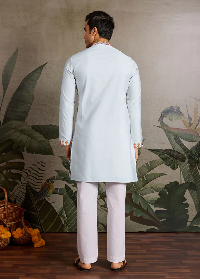 Blue Viscose Kurta - Image 3
