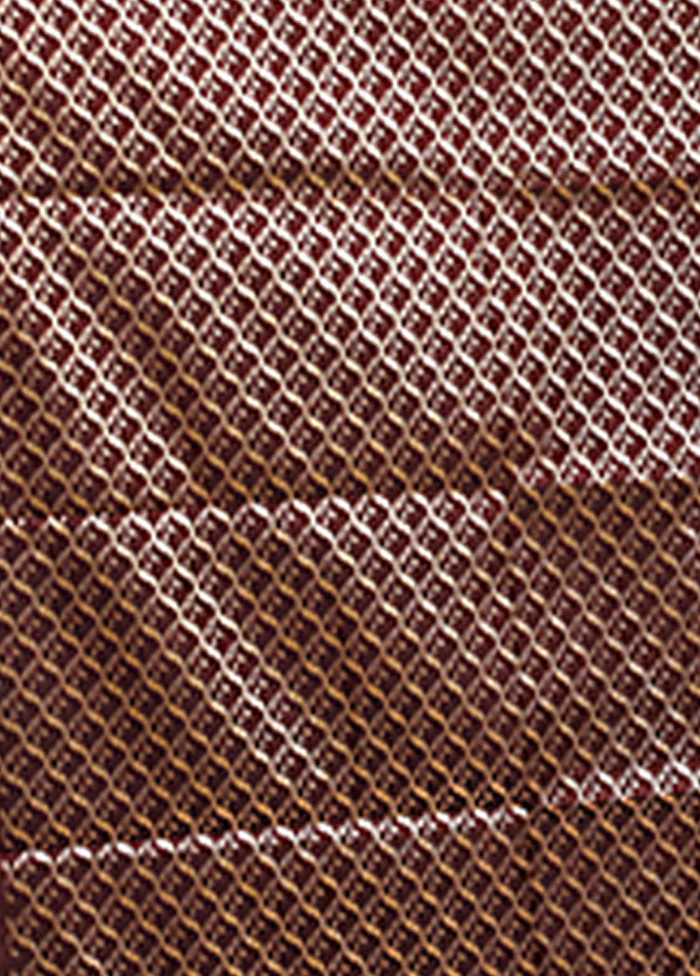 Brown Banarasi Silk Saree With Blouse Piece - Image 5