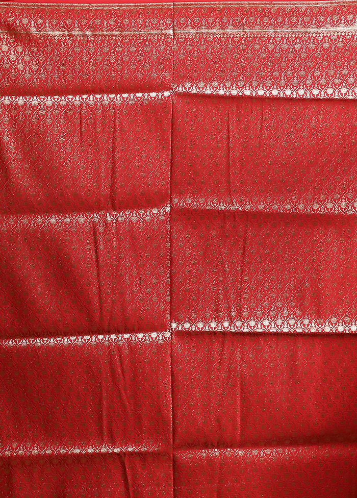 Brown Banarasi Silk Saree With Blouse Piece - Image 5