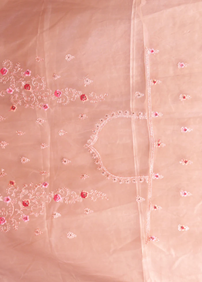 Brown Blended Silk Dupatta Lehenga Set - Image 4