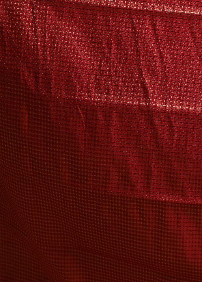 Brown Handloom Jamewar Pure Silk Saree With Blouse Piece - Image 5