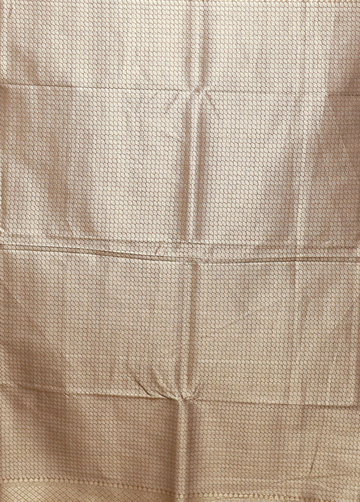 Brown Kora Silk Saree With Blouse Piece - Image 5