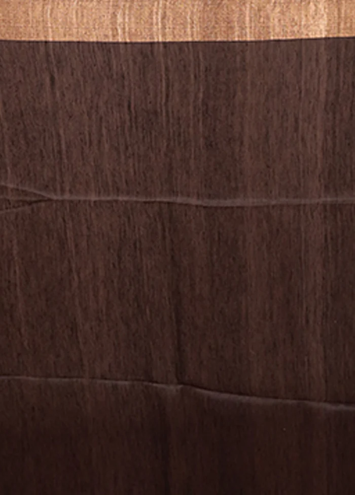 Brown Matka Silk Saree With Blouse Piece - Image 5