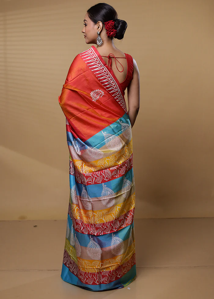 Pink Pure Bishnupuri Silk Saree Without Blouse Piece - Image 3