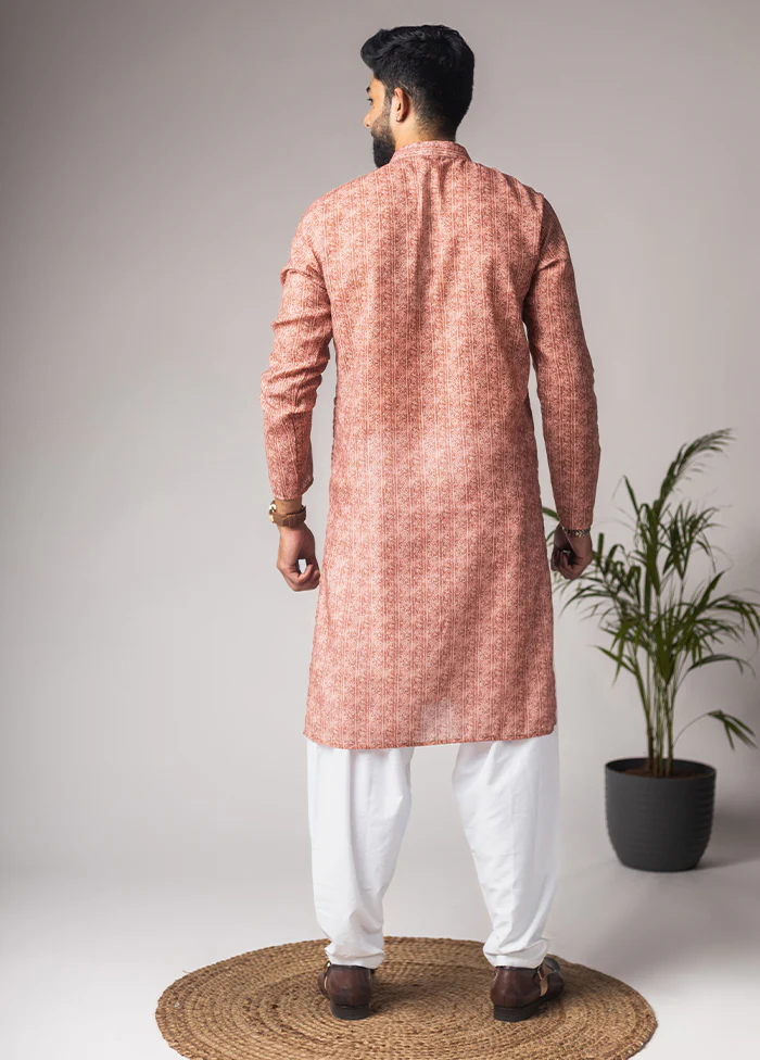Brown Silk Kurta & Pajama Set - Image 3