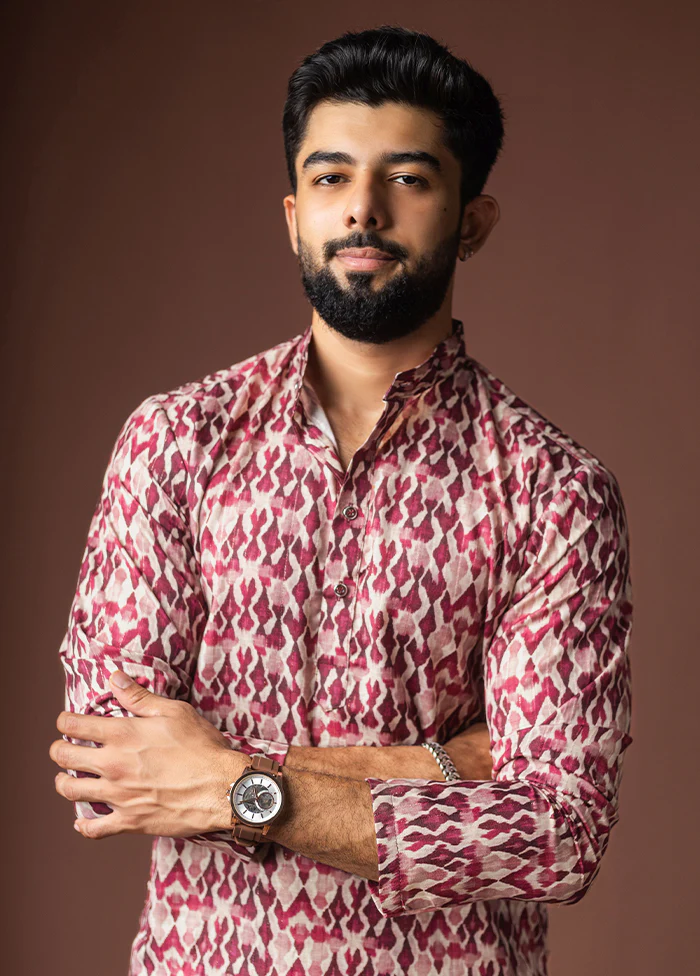 Brown Silk Kurta & Pajama Set - Image 2