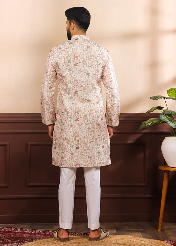 Brown Silk Kurta & Pajama Set - Image 3