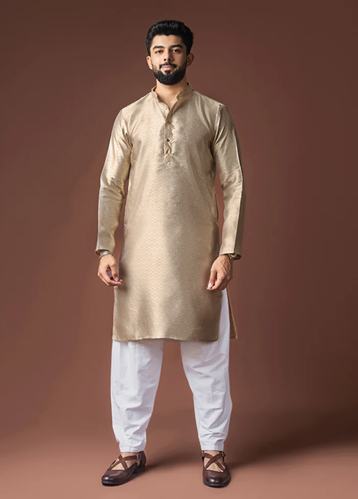 Brown Silk Kurta & Pajama Set