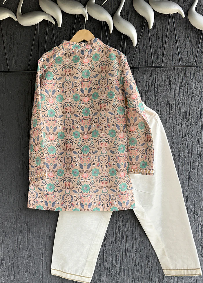 Brown Silk Kurta & Pajama Set - Image 3