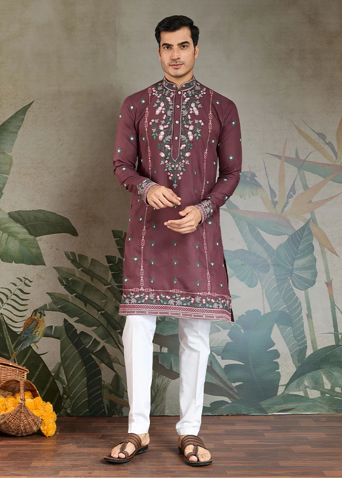 Brown Viscose Kurta