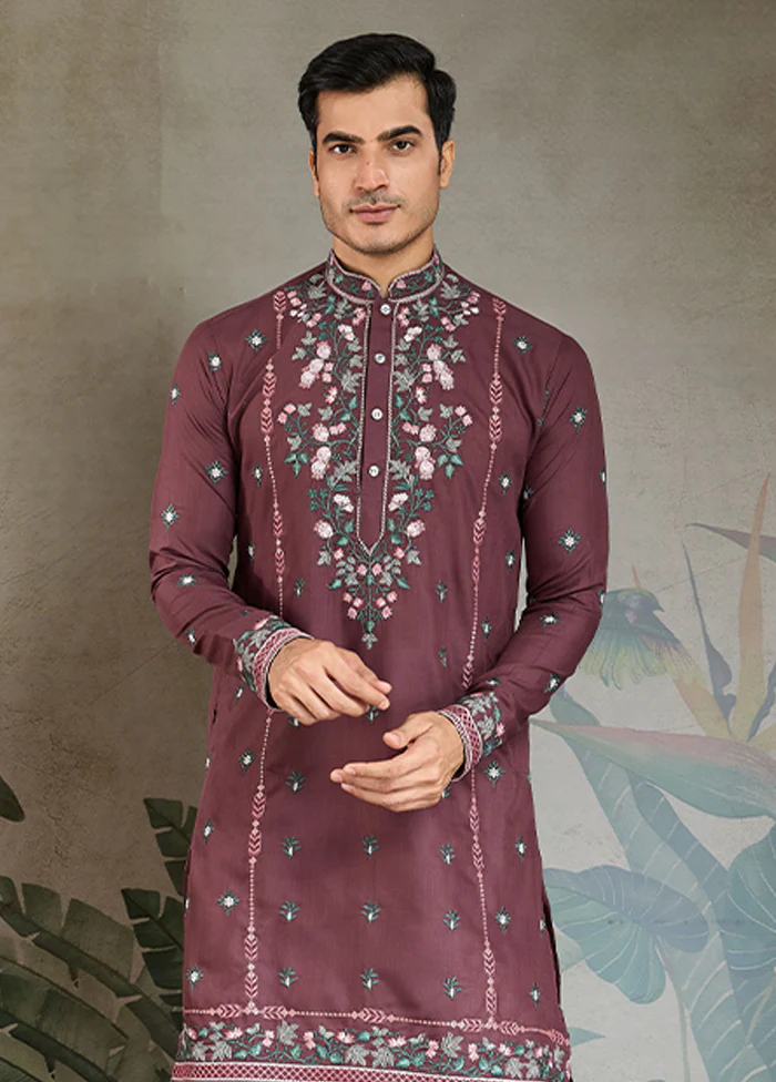 Brown Viscose Kurta - Image 2