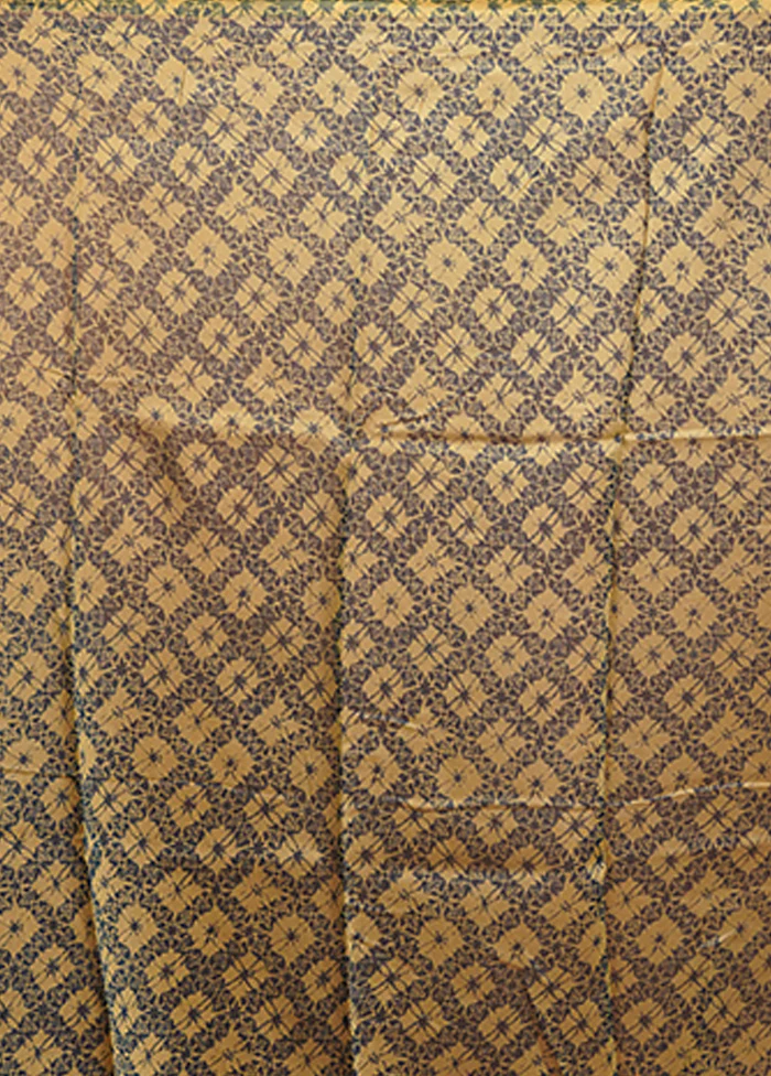 Cream Chanderi Cotton Saree With Blouse Piece - Image 5