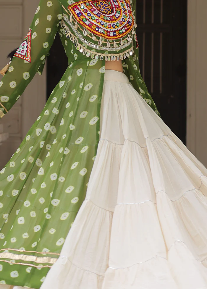 Cream Cotton Lehenga Set - Image 3