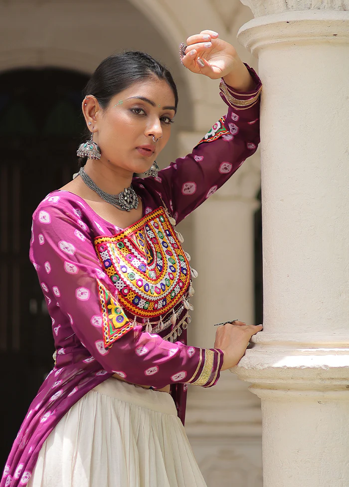 Cream Cotton Lehenga Set - Image 2