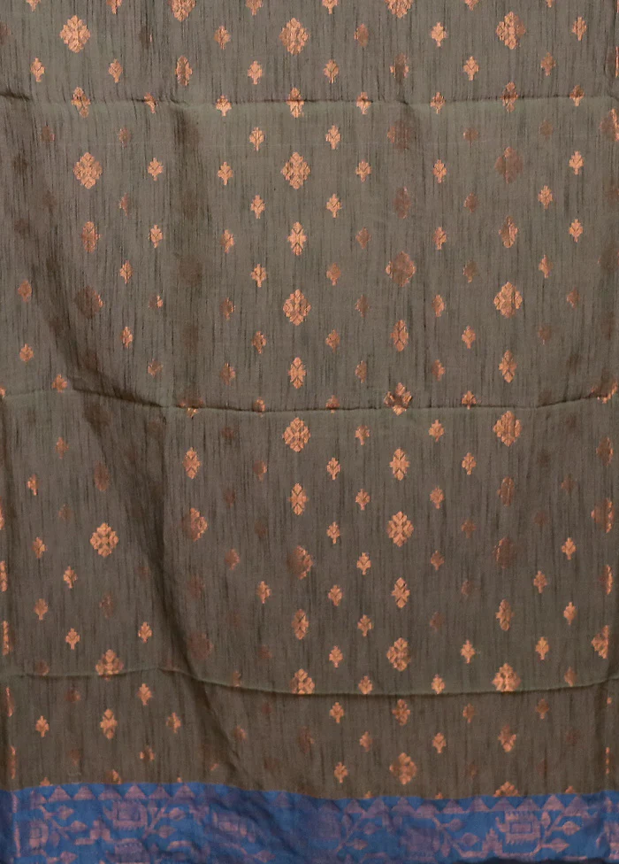 Cream Cotton Saree With Blouse Piece - Image 5