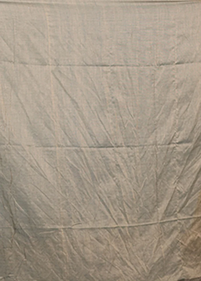 Cream Cotton Saree With Blouse Piece - Image 5