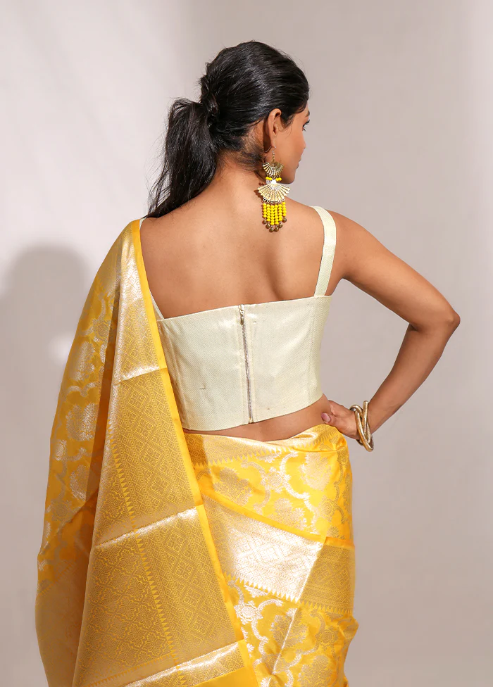 Cream  Designer Designer Blouse - Image 2