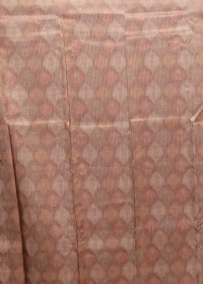 Brown Dupion Silk Saree With Blouse Piece - Image 5
