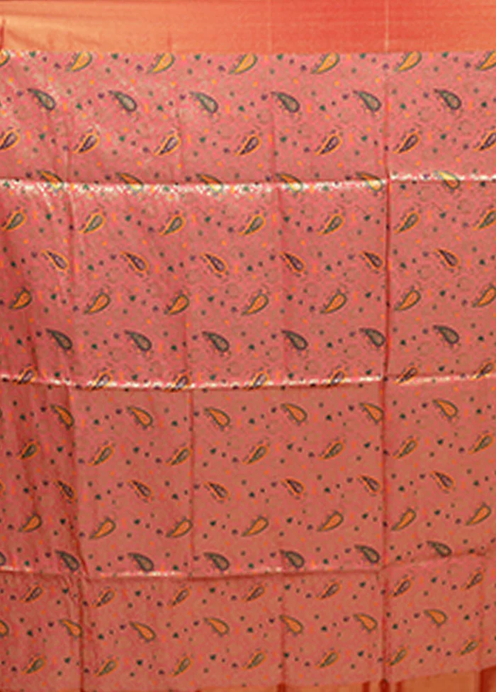 Cream Dupion Silk Saree With Blouse Piece - Image 5