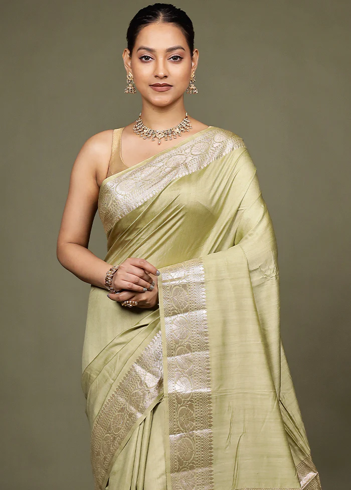 Cream Handloom Dupion Pure Silk Saree With Blouse Piece