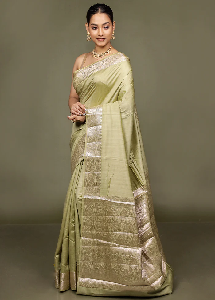 Cream Handloom Dupion Pure Silk Saree With Blouse Piece - Image 4