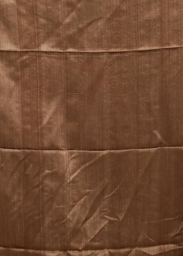 Cream Handloom Matka Pure Silk Saree With Blouse Piece - Image 5