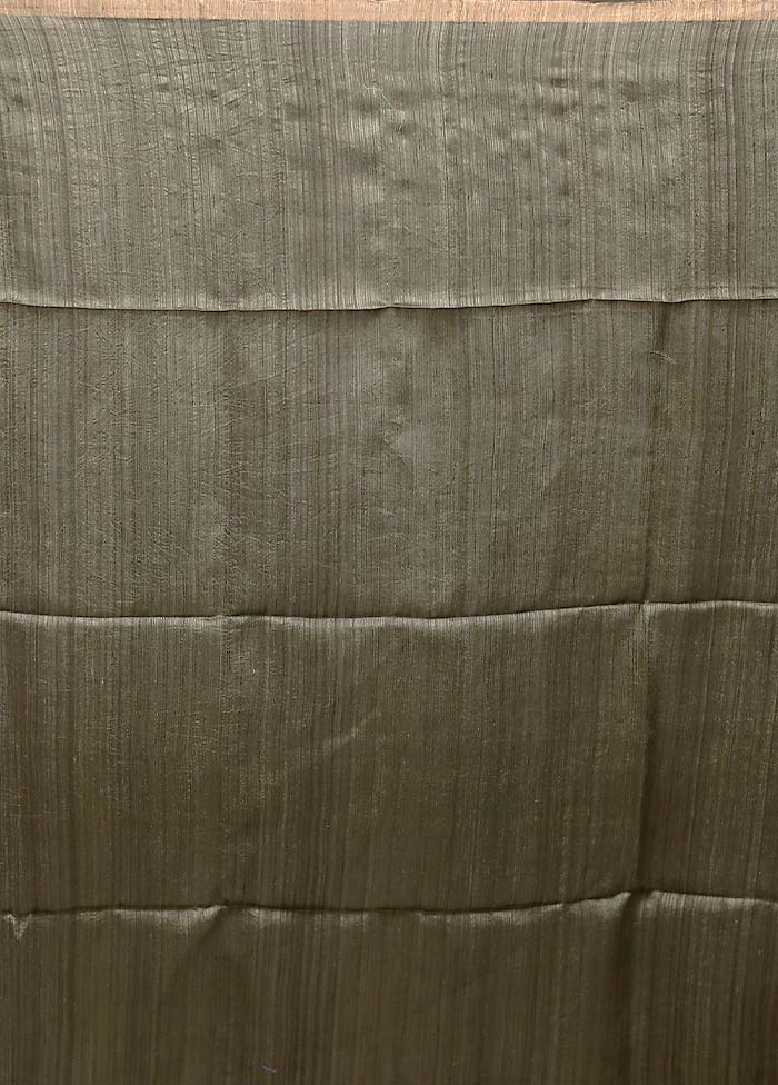 Cream Handloom Matka Pure Silk Saree With Blouse Piece - Image 5