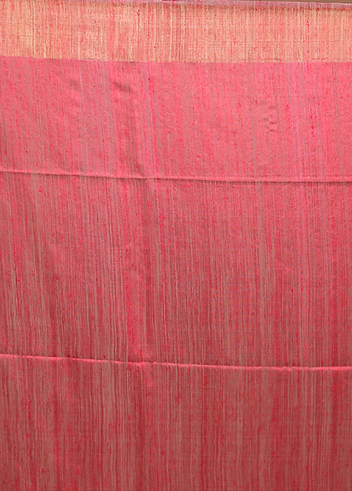 Cream Handloom Matka Pure Silk Saree With Blouse Piece - Image 5
