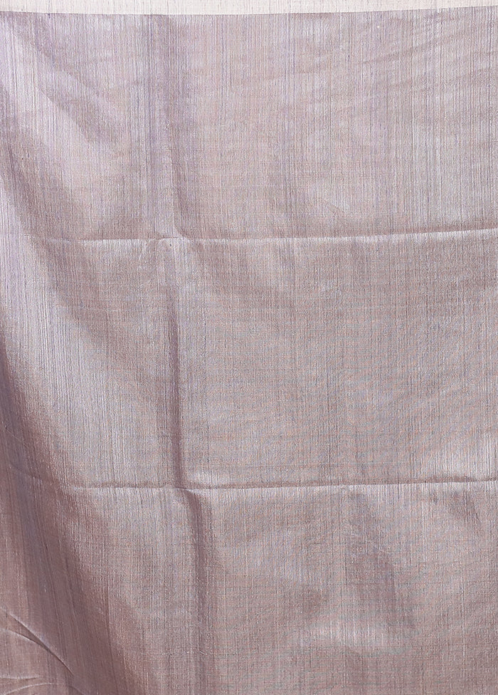Cream Handloom Matka Pure Silk Saree With Blouse Piece - Image 5