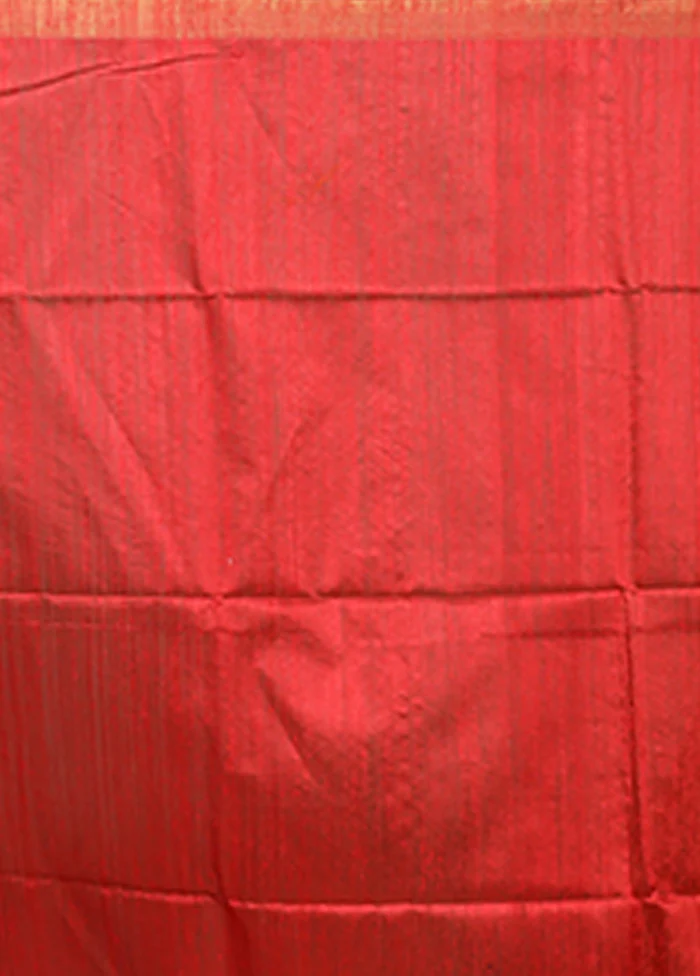 Cream Handloom Matka Pure Silk Saree With Blouse Piece - Image 5