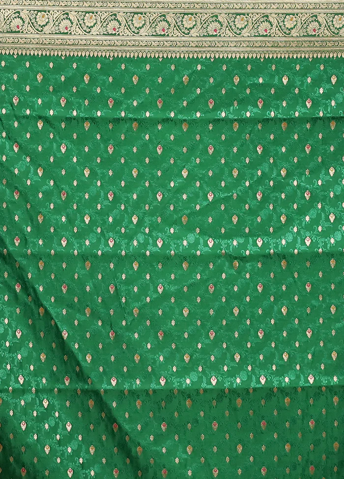 Cream Handloom Tanchoi Pure Silk Saree With Blouse Piece - Image 5