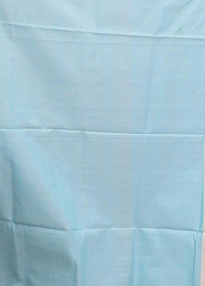 Cream Handloom Tussar Pure Silk Saree With Blouse Piece - Image 5