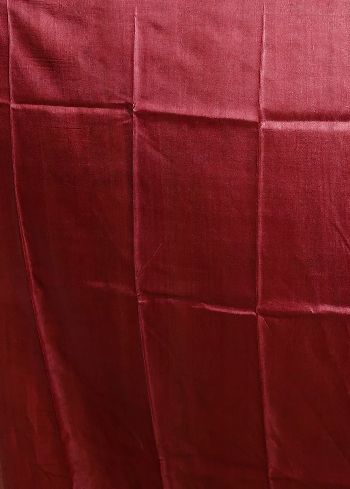 Cream Handloom Tussar Pure Silk Saree With Blouse Piece - Image 5