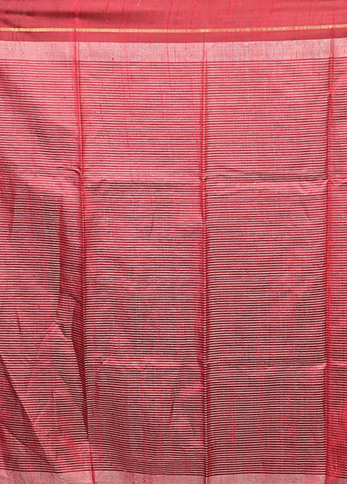 Cream Handloom Tussar Pure Silk Saree With Blouse Piece - Image 5