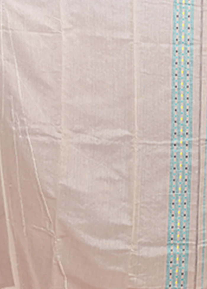 Cream Jamdani Cotton Saree Without Blouse Piece - Image 5