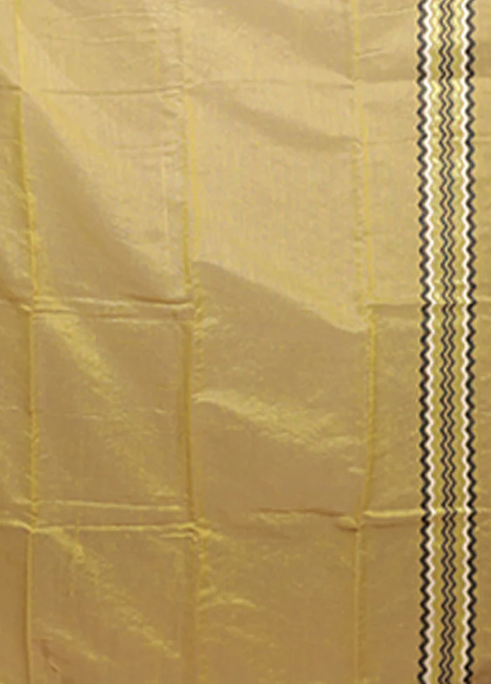 Yellow Jamdani Cotton Saree Without Blouse Piece - Image 5
