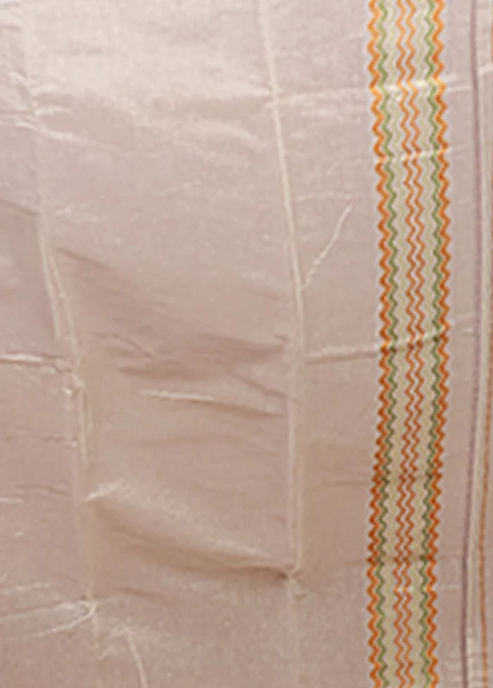 Cream Jamdani Cotton Saree Without Blouse Piece - Image 5