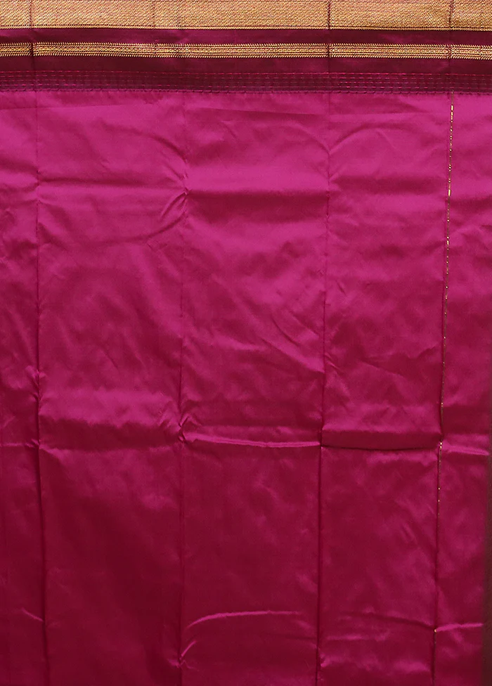 Cream Kanjivaram Silk Saree With Blouse Piece - Image 5