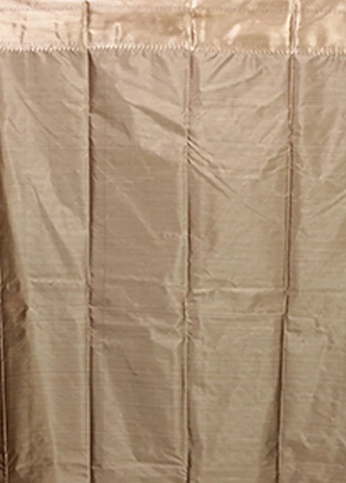 Cream Kanjivaram Silk Saree With Blouse Piece - Image 5