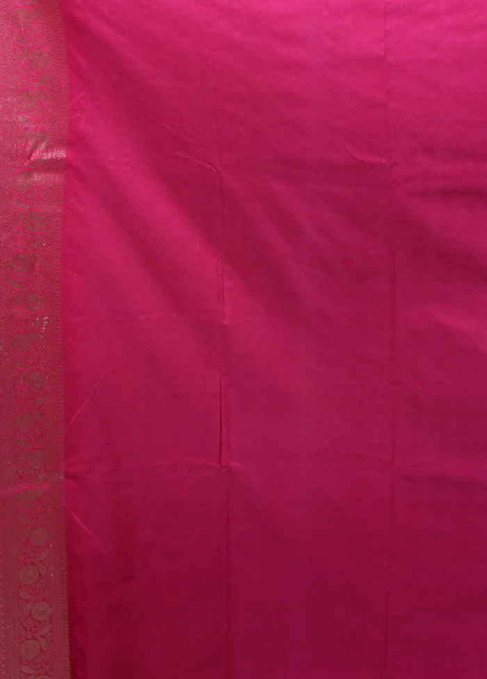 Cream Katan Silk Saree With Blouse Piece - Image 5