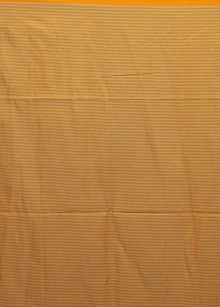 Cream Cotton Saree With Blouse Piece - Image 5