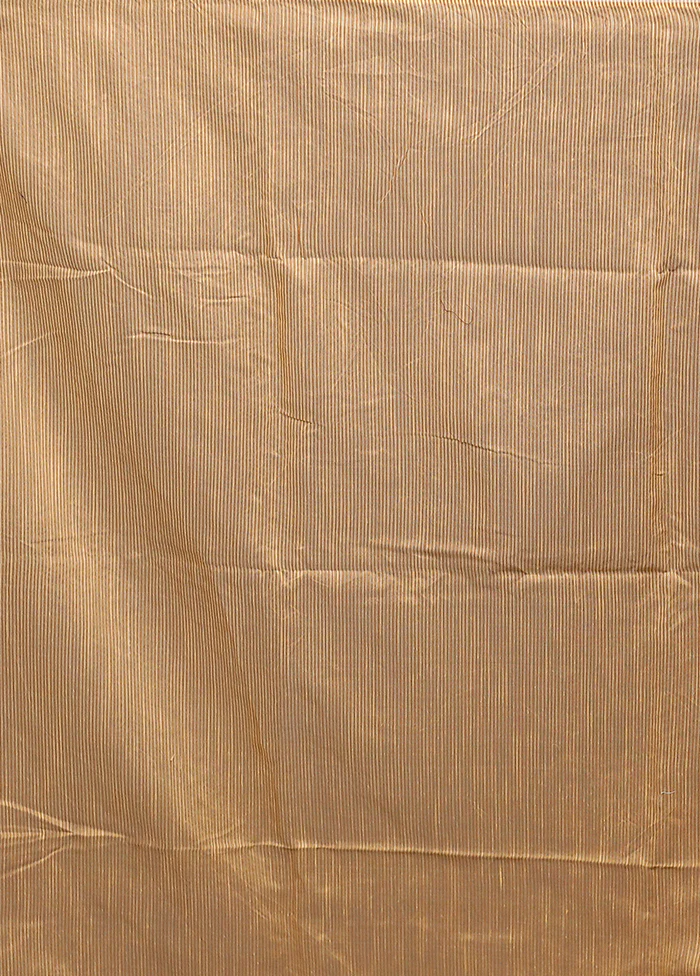 Cream Matka Silk Saree With Blouse Piece - Image 5