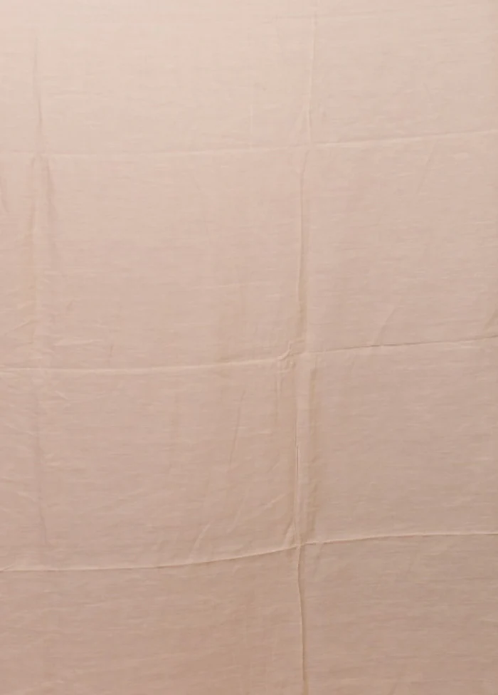 Cream Matka Silk Saree With Blouse Piece - Image 5