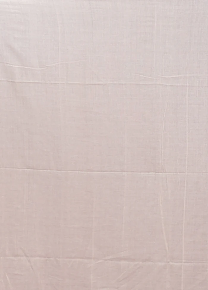 Cream Matka Silk Saree With Blouse Piece - Image 5