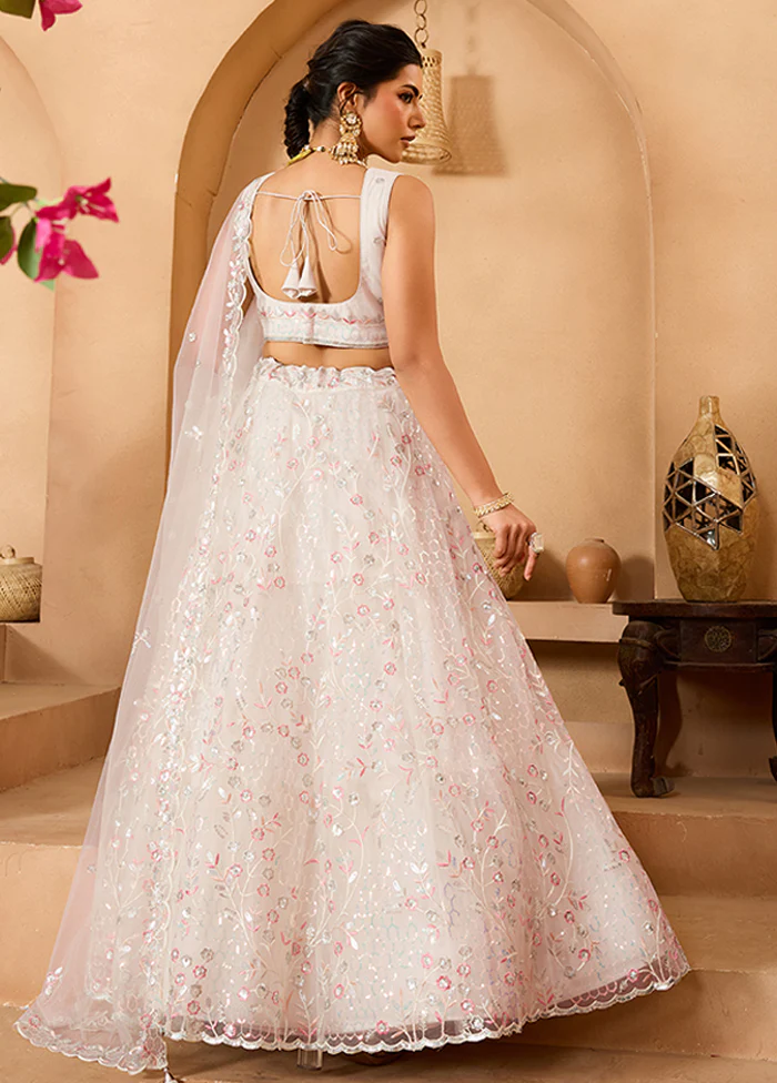 Cream Net Lehenga Set - Image 2